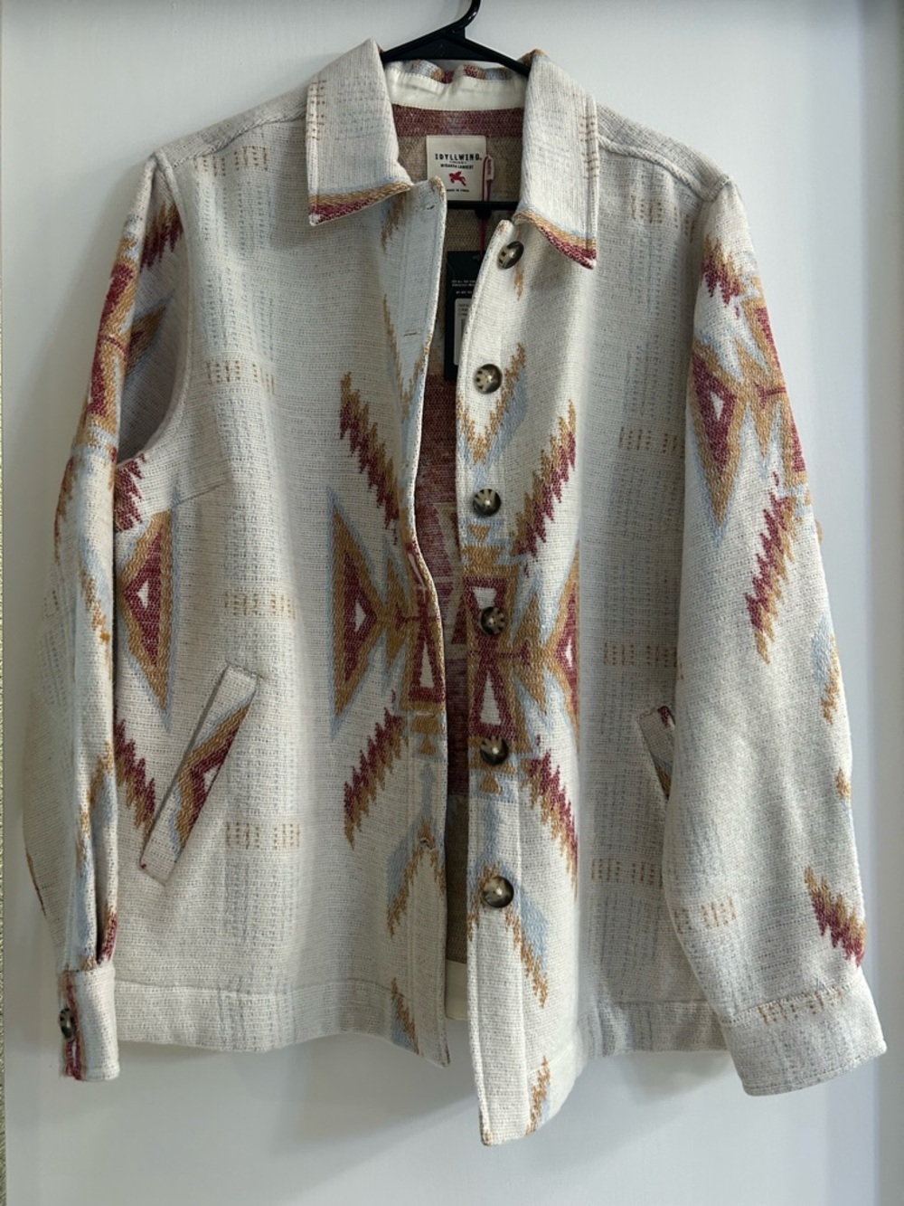 Idyllwind Cream Shacket with Aztec Print - Picture 5 of 8